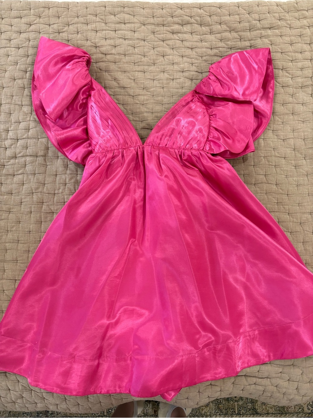 Hot Pink Satin Dress